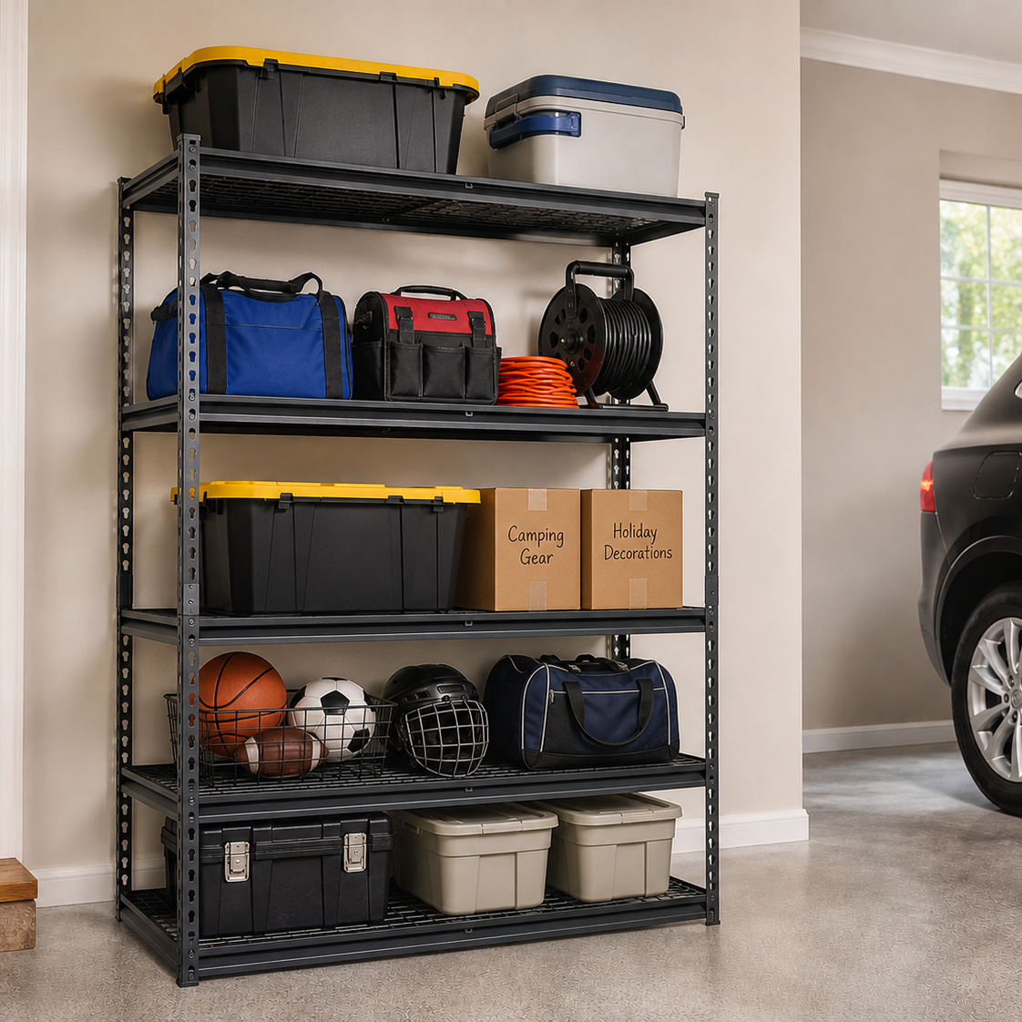GarageSupply 3000lb 5-Tier Steel Shelving Unit
