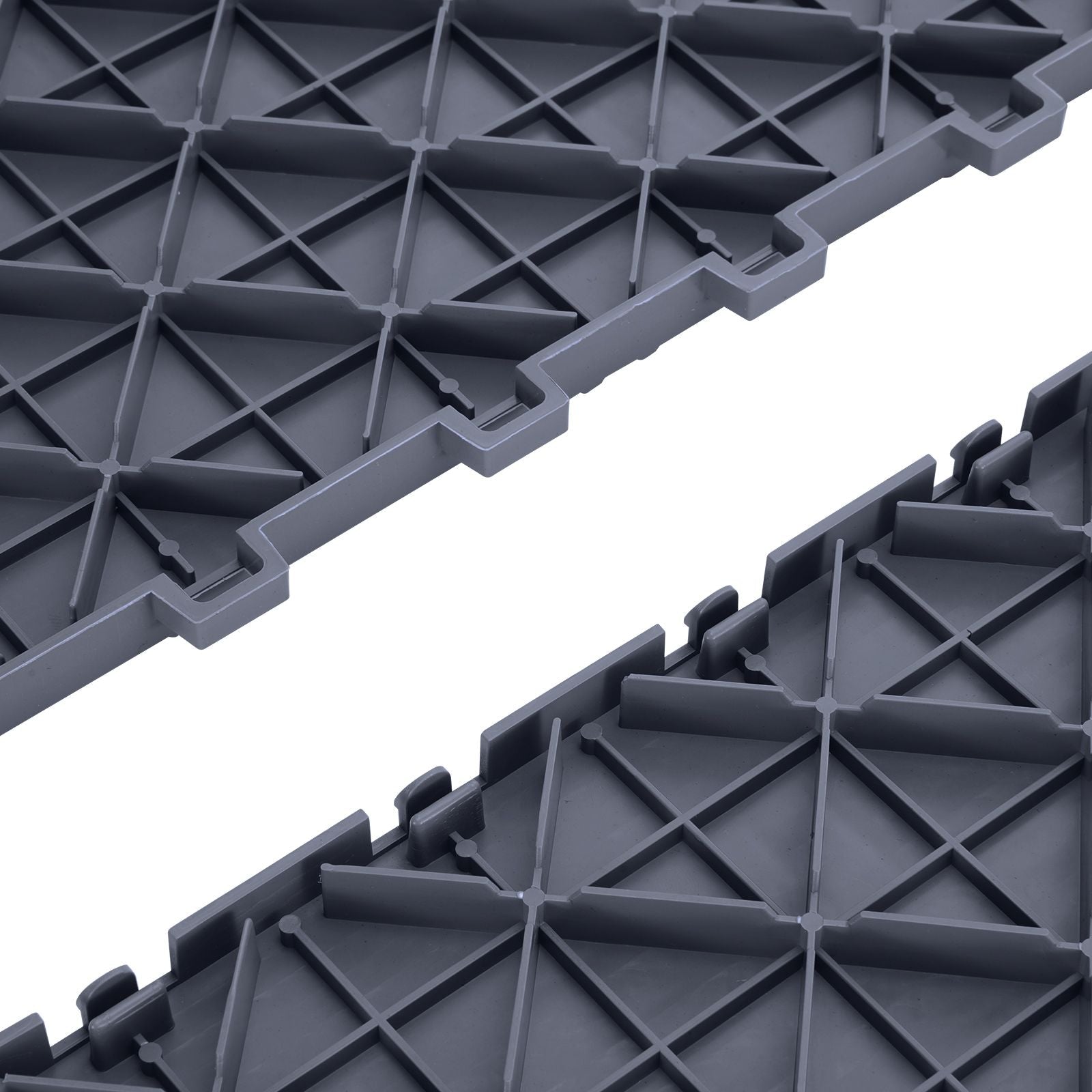 Garage Tiles Interlocking, 12 x 12 x 0.53 inch 50 Pack Garage Floor Covering Tiles, Non - Slip Double - Sided Texture Garage Flooring Tiles, for Garages, Basements, Repair Shops, Graphite Gray - GarageSupply
