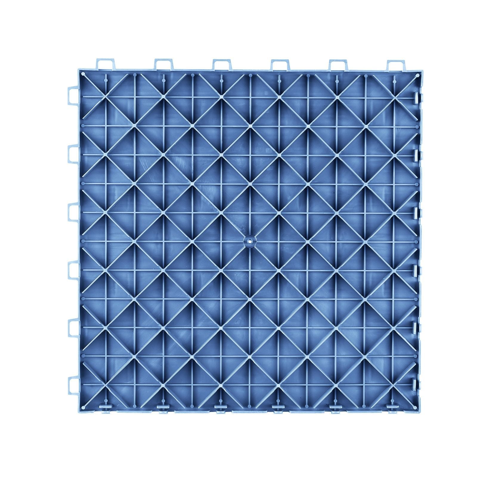 Garage Tiles Interlocking, 12 x 12 x 0.53 inch 50 Pack Garage Floor Covering Tiles, Non - Slip Double - Sided Texture Garage Flooring Tiles, for Garages, Basements, Repair Shops, Blue - GarageSupply