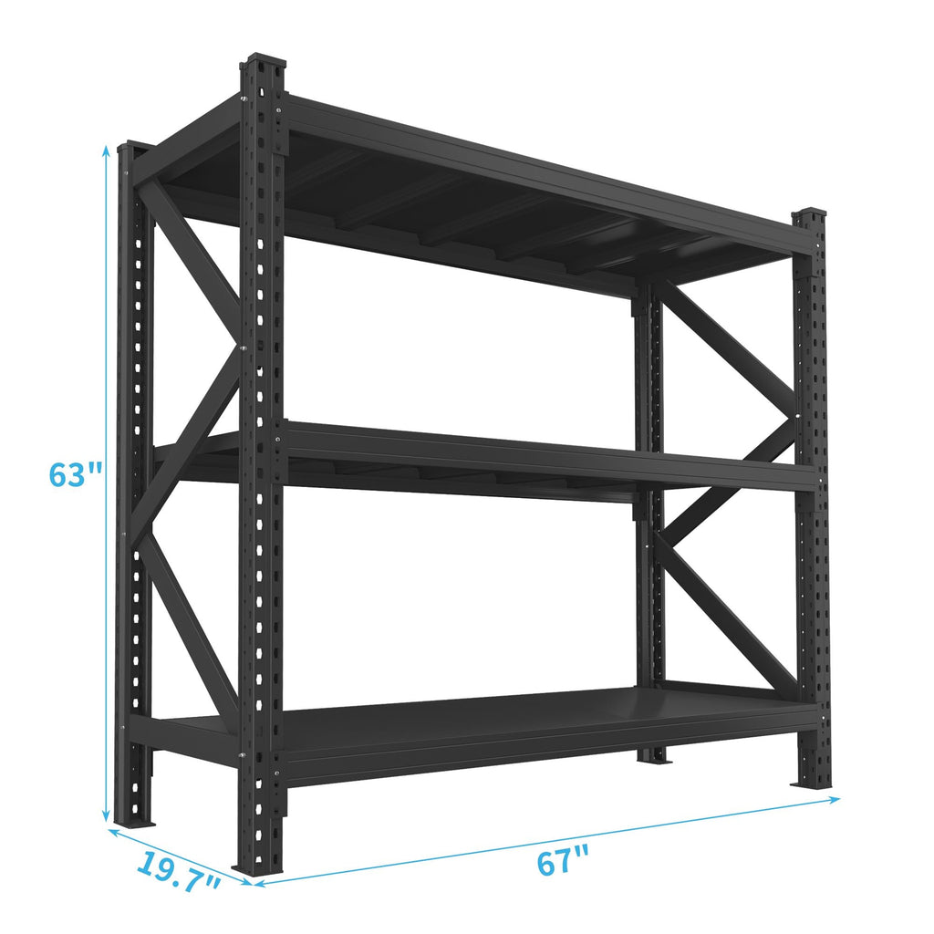 GarageSupply 3 - Tier Wide Steel Storage Rack - GarageSupply