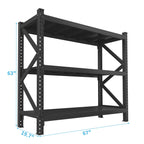 GarageSupply 3 - Tier Wide Steel Storage Rack - GarageSupply