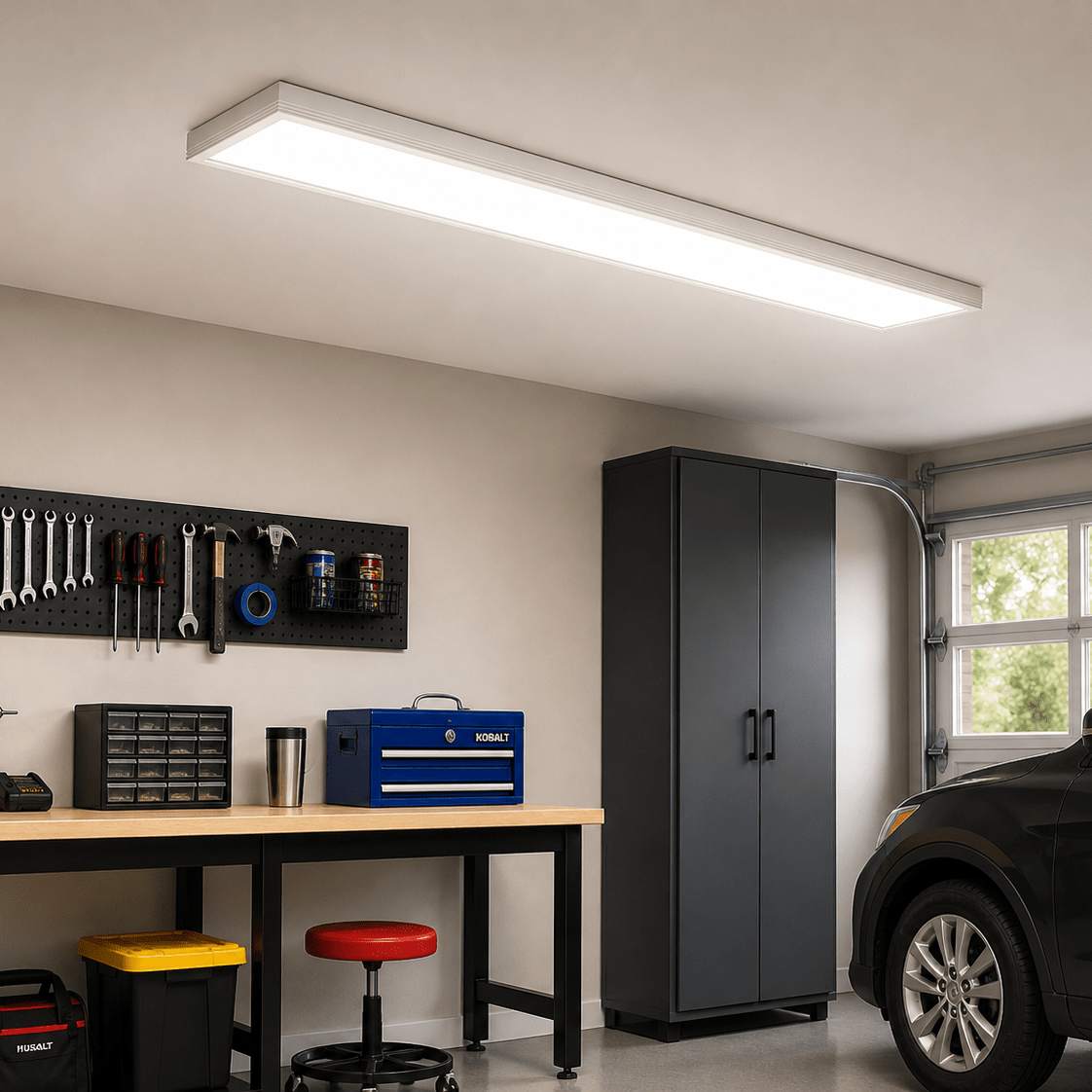 GarageSupply 4 ft LED Flush Mount Ceiling Light - GarageSupply