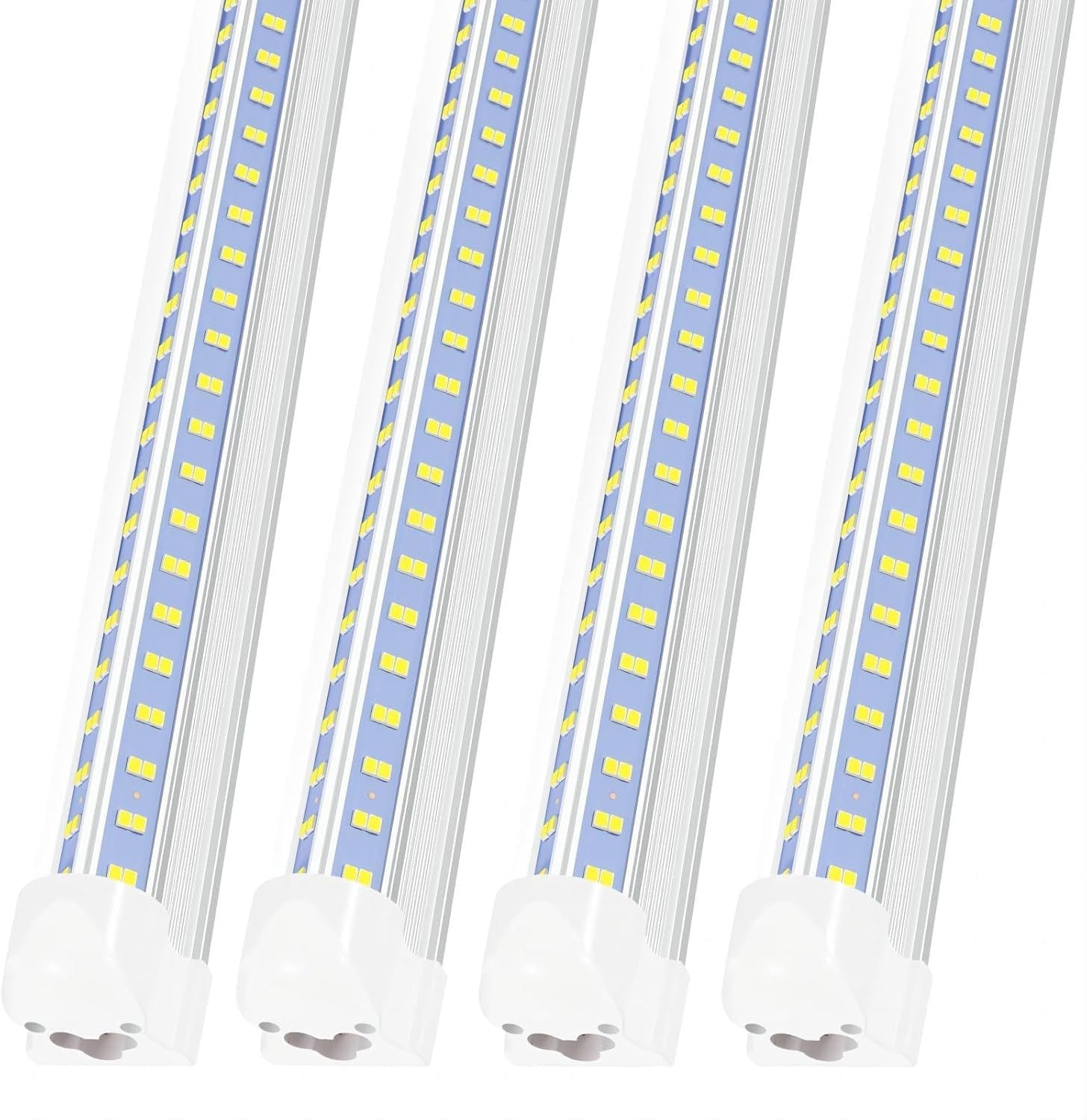 GarageSupply 4 - Pack 4ft V - Shape LED Shop Lights | 7,000lm High - Output Linkable System - GarageSupply