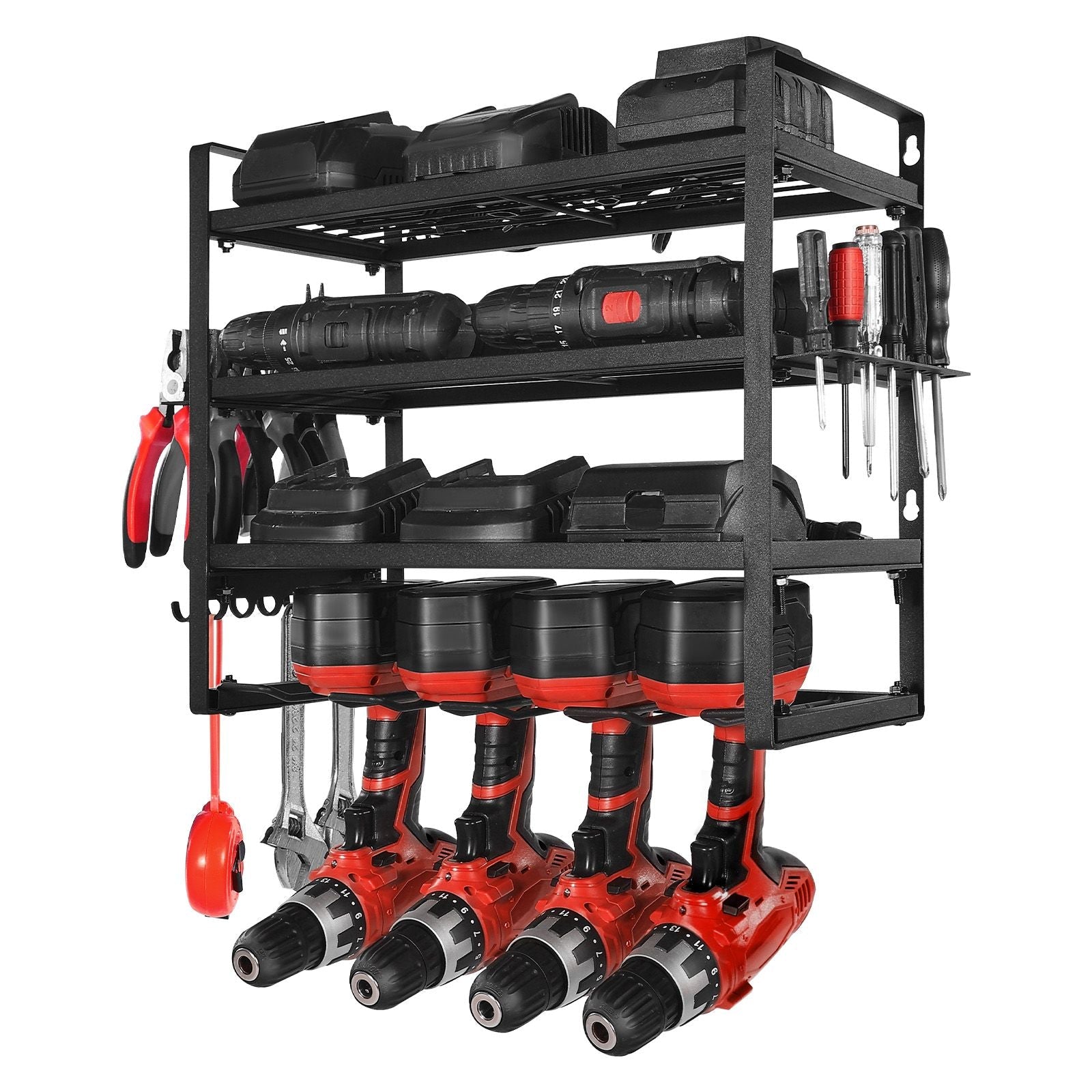 GarageSupply 4 - Tier Power Tool Command Center | High - Capacity Drill & Charging Station - GarageSupply