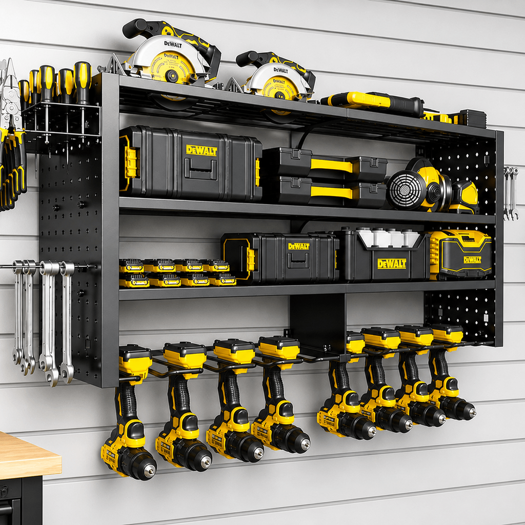 GarageSupply 400 lb Capacity 4 - Layer Wall Mount Power Tool Organizer - GarageSupply