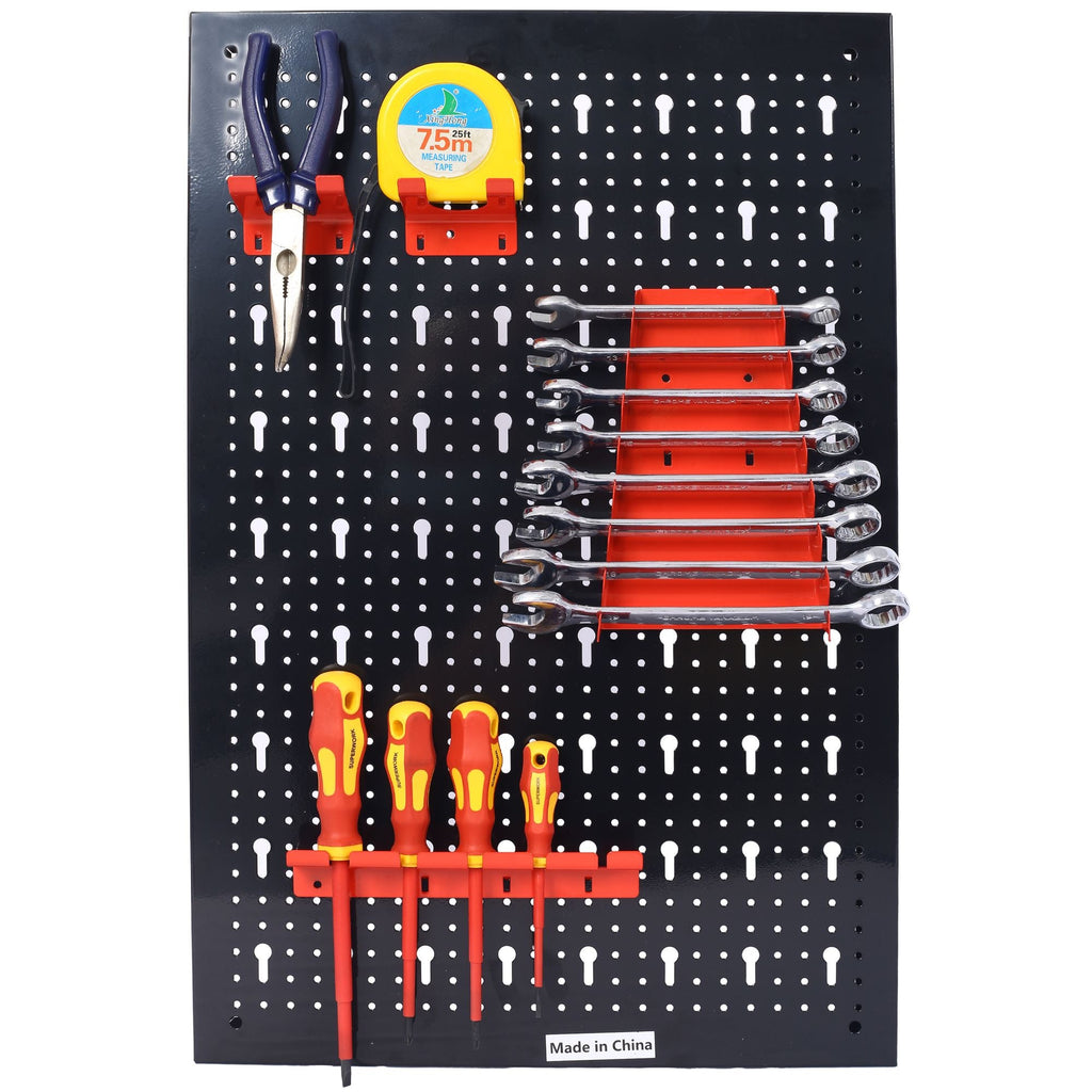GarageSupply 4ft Metal Garage Pegboard System | Heavy - Duty Steel Wall Organizer. - GarageSupply