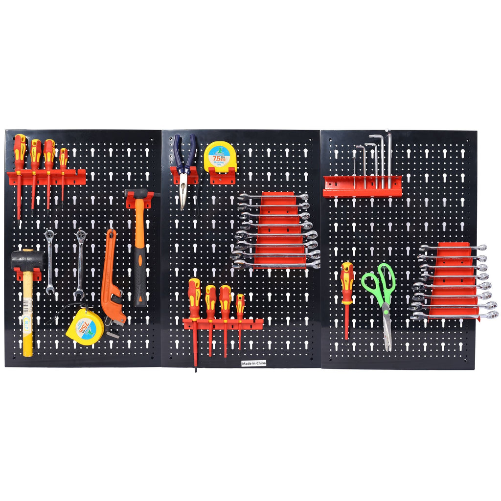 GarageSupply 4ft Metal Garage Pegboard System | Heavy - Duty Steel Wall Organizer. - GarageSupply