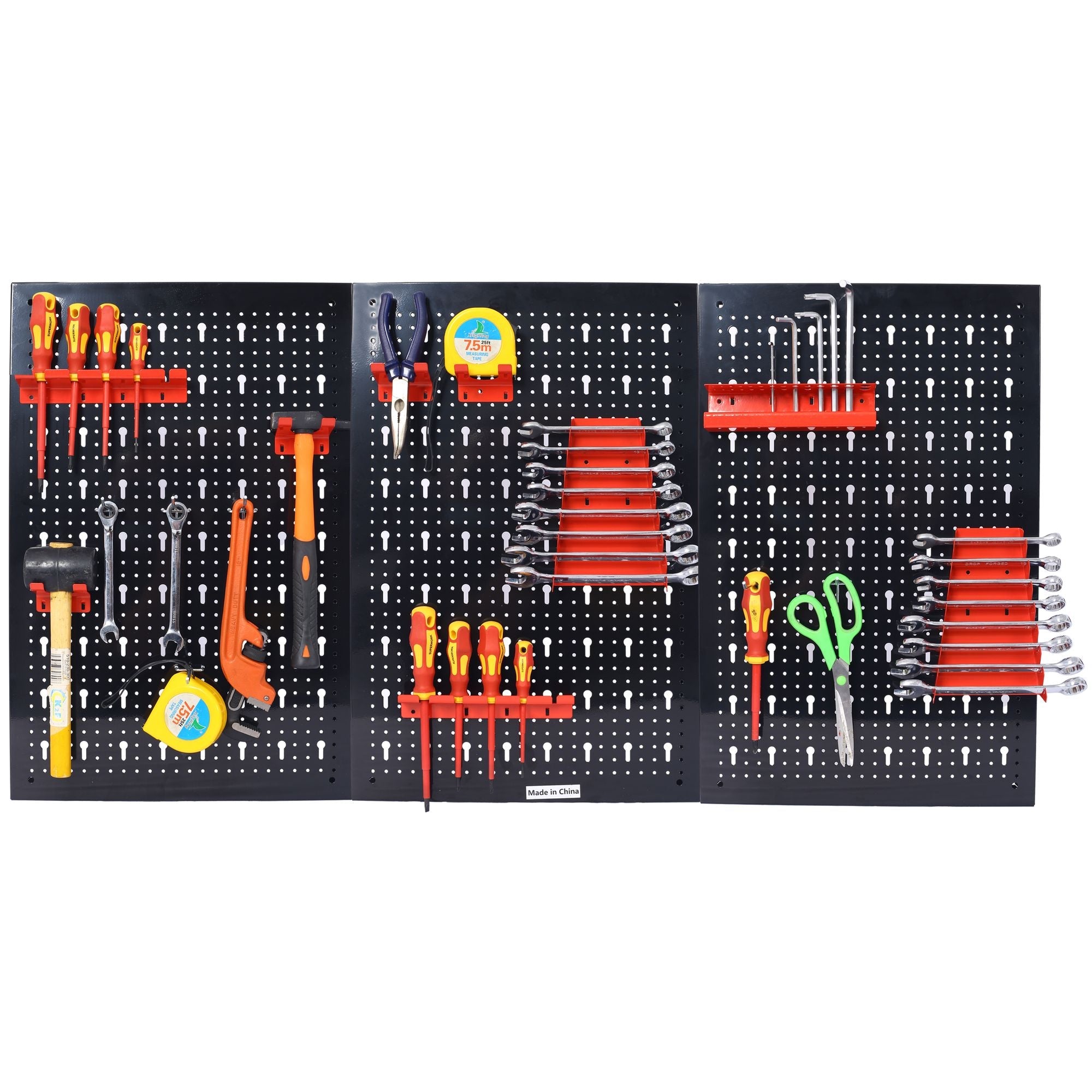 GarageSupply 4ft Metal Garage Pegboard System | Heavy - Duty Steel Wall Organizer. - GarageSupply