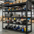 GarageSupply 5 - Tier Steel Shelving Unit with Pegboard - GarageSupply