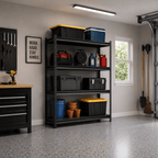 GarageSupply 5 - Tier Steel Shelving Unit with Pegboard - GarageSupply