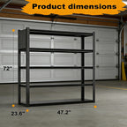GarageSupply 5 - Tier Steel Shelving Unit with Pegboard - GarageSupply