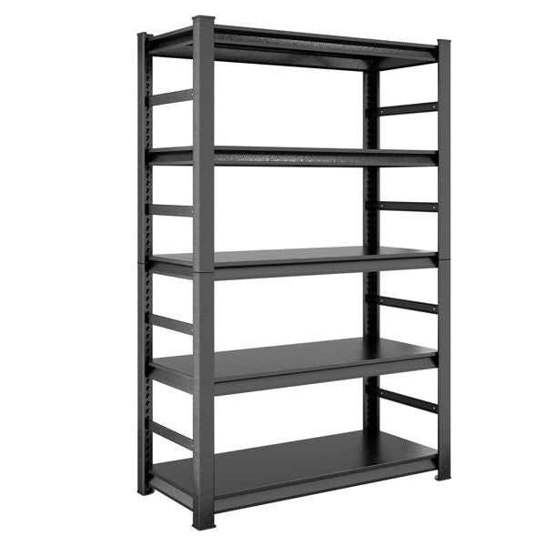 GarageSupply 5 - Tier Steel Shelving Unit with Side Rails - GarageSupply