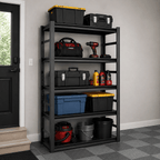 GarageSupply 5 - Tier Steel Shelving Unit with Side Rails - GarageSupply