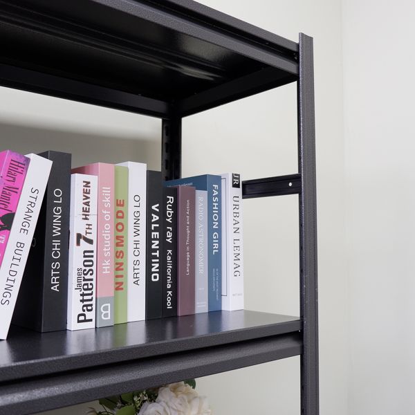 GarageSupply 5 - Tier Steel Shelving Unit with Side Rails - GarageSupply