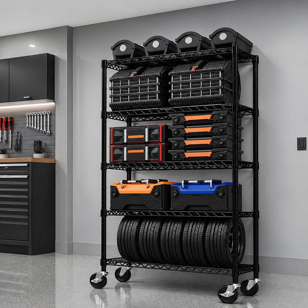 GarageSupply 5 - Tier Wire Shelving Unit | Organize Any Room Fast - GarageSupply