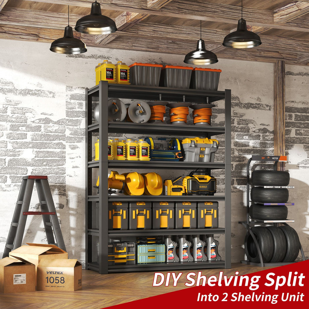GarageSupply 6 - Tier Steel Shelving Unit - GarageSupply