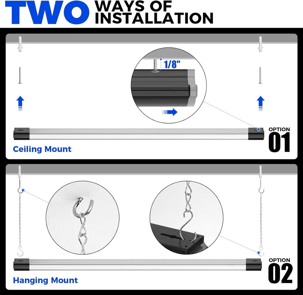 GarageSupply Motion - Sensor LED Shop Light 4 Ft. (2 - Pack) - GarageSupply