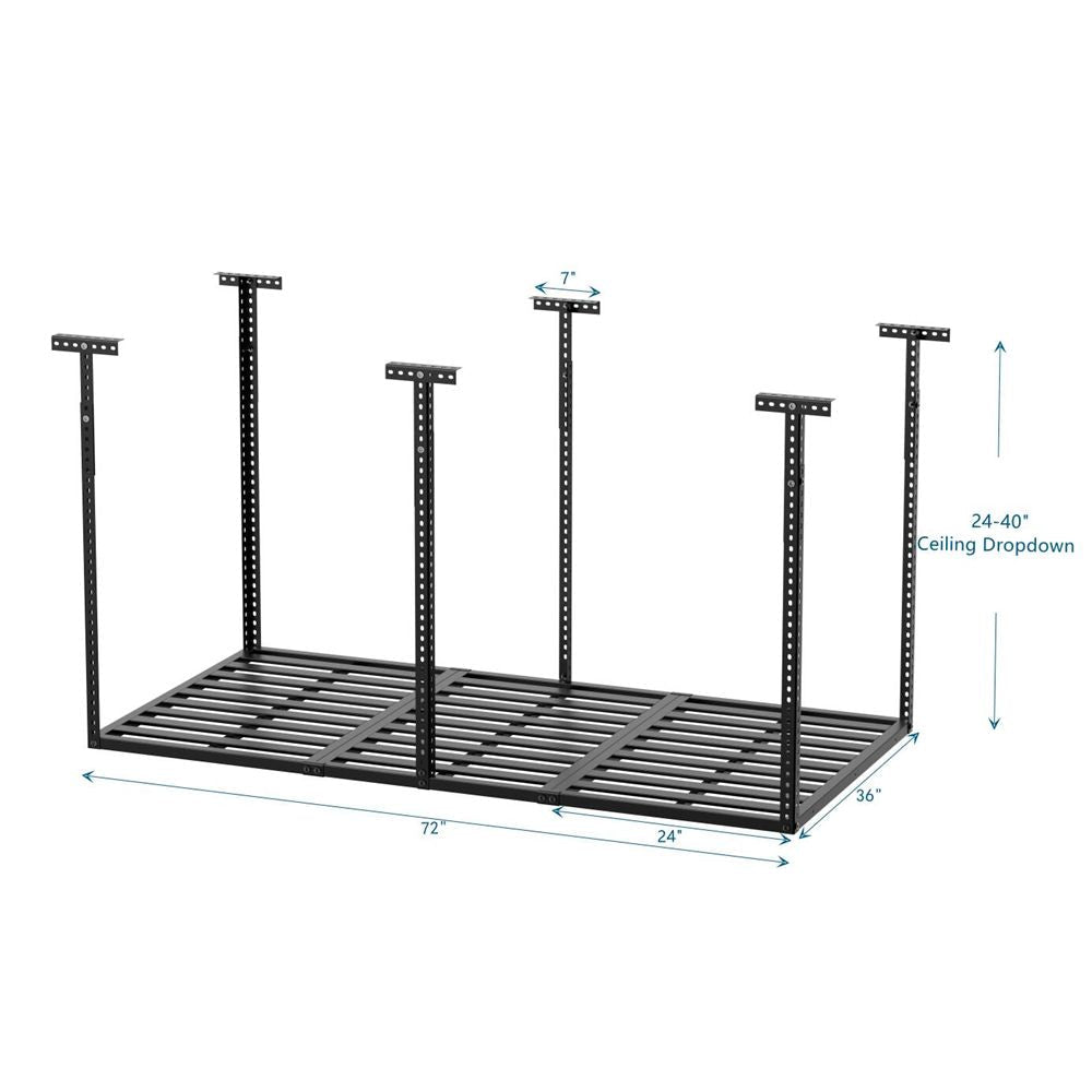 GarageSupply Overhead Garage Storage Rack 3 x 6 Ft. - GarageSupply