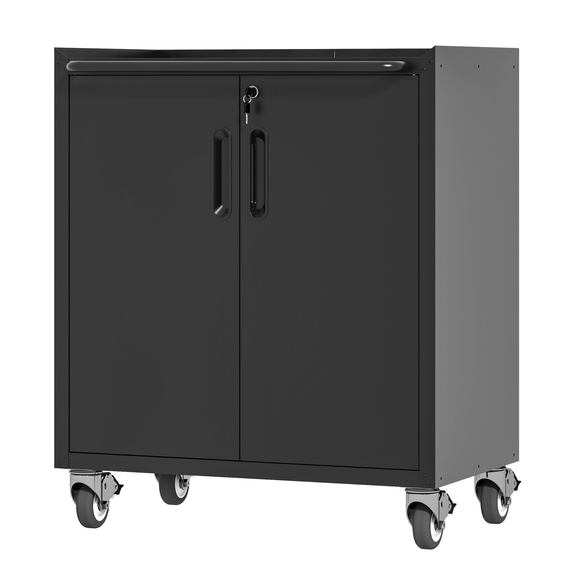 Heavy - Duty Metal Garage Storage Cabinet with Wheels - Sturdy and Durable Tool Storage Cabinet for Garage, Office, and Home Organizer Solutions - GarageSupply